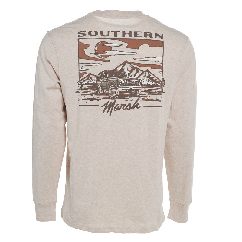 Southern Marsh Mens Cream High Dessert Rodeo Long Sleeve Tee