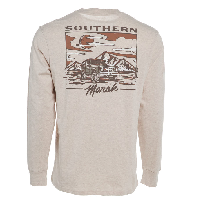 Southern Marsh Mens Cream High Dessert Rodeo Long Sleeve Tee