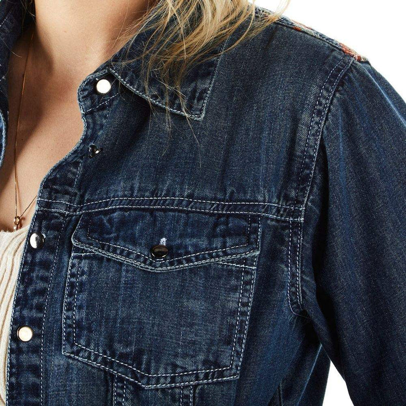 Montanaco Women's Embroidered Denim Jacket