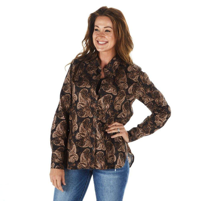 Montanaco Women's Bronc Embroidered Patch Long Sleeve Shirt