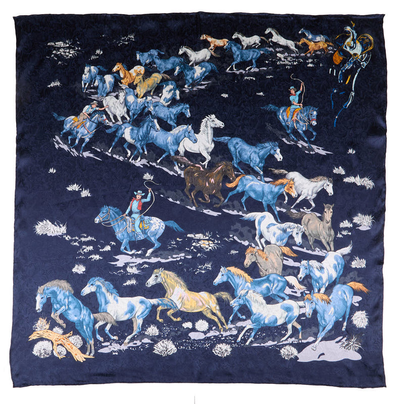Wyoming Traders Stampede Navy Wild Rag