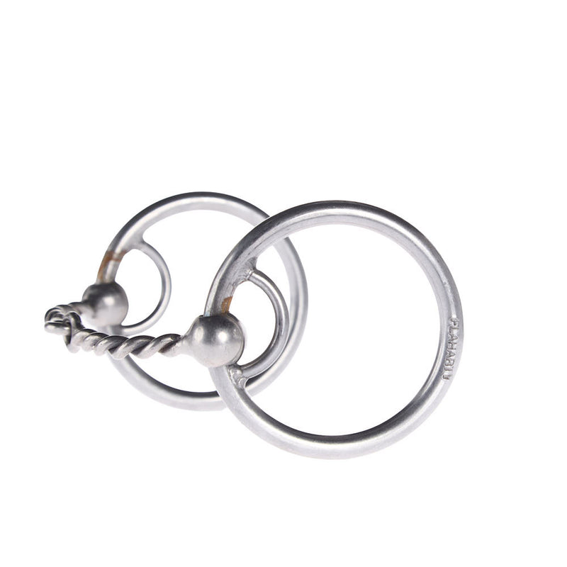 Flaharty Bits & Spurs Locked O Ring Twisted Wire Snaffle Gag Bit
