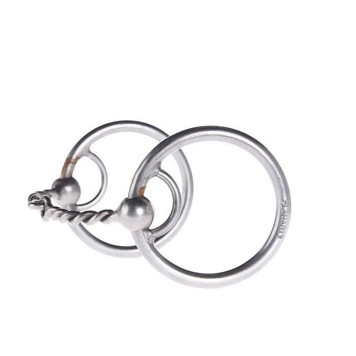 Flaharty Bits  Spurs Locked O Ring Twisted Wire Snaffle Gag Bit