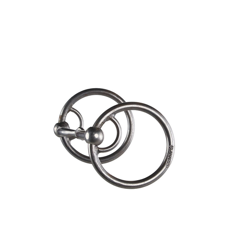 Flaharty Bits & Spurs Smooth Locked O Ring Snaffle Bit
