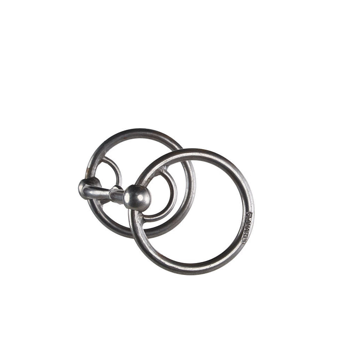 Flaharty Bits  Spurs Smooth Locked O Ring Snaffle Bit