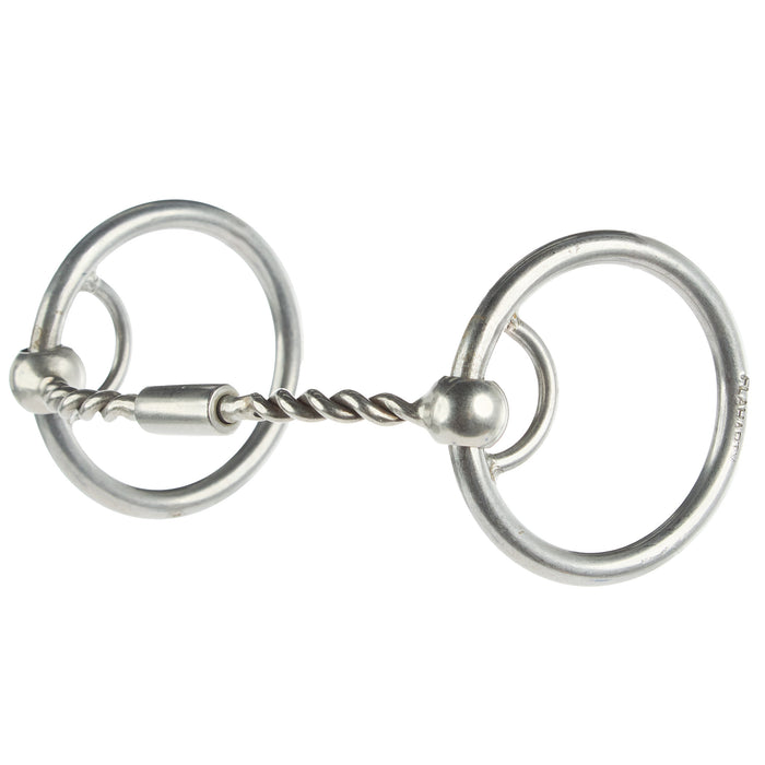 Flaharty Bits  Spurs Billy Allen Twisted Wire Locked O Ring Snaffle Bit