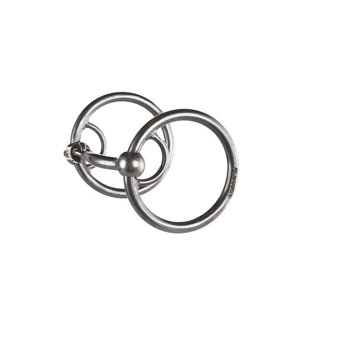 Flaharty Bits  Spurs Smooth 3pc Locked O Ring Snaffle Bit