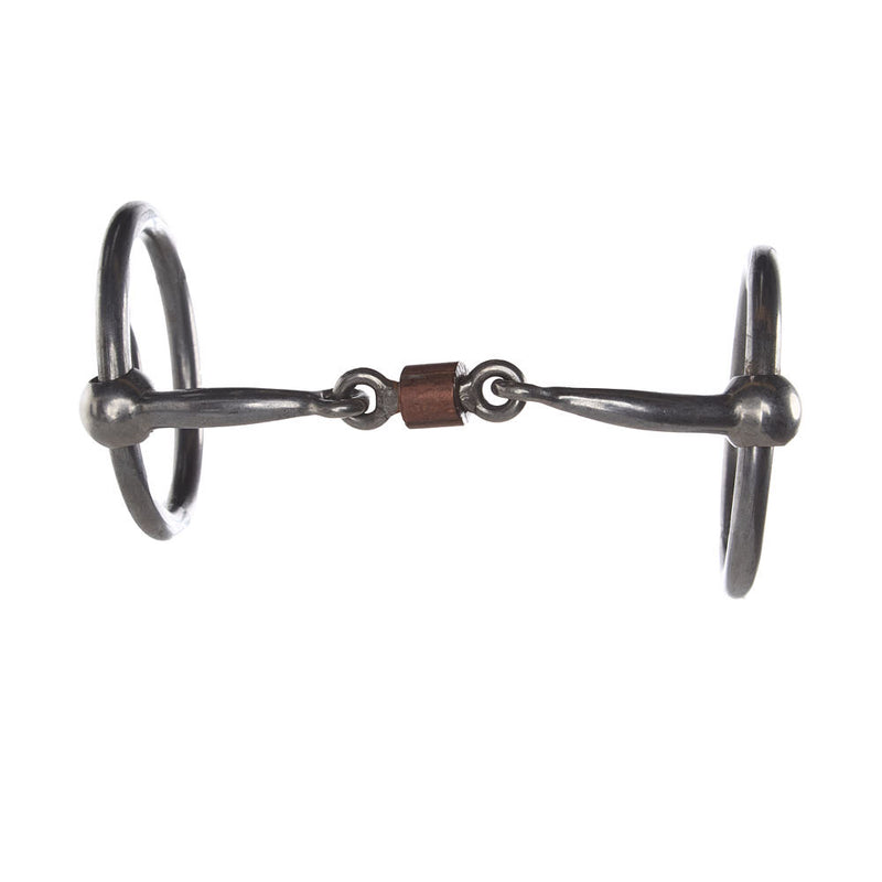 Flaharty Bits & Spurs Smooth 3pc Locked O Ring Snaffle Bit