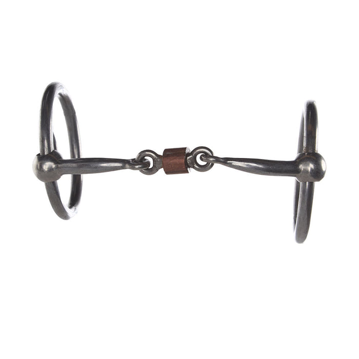 Flaharty Bits  Spurs Smooth 3pc Locked O Ring Snaffle Bit