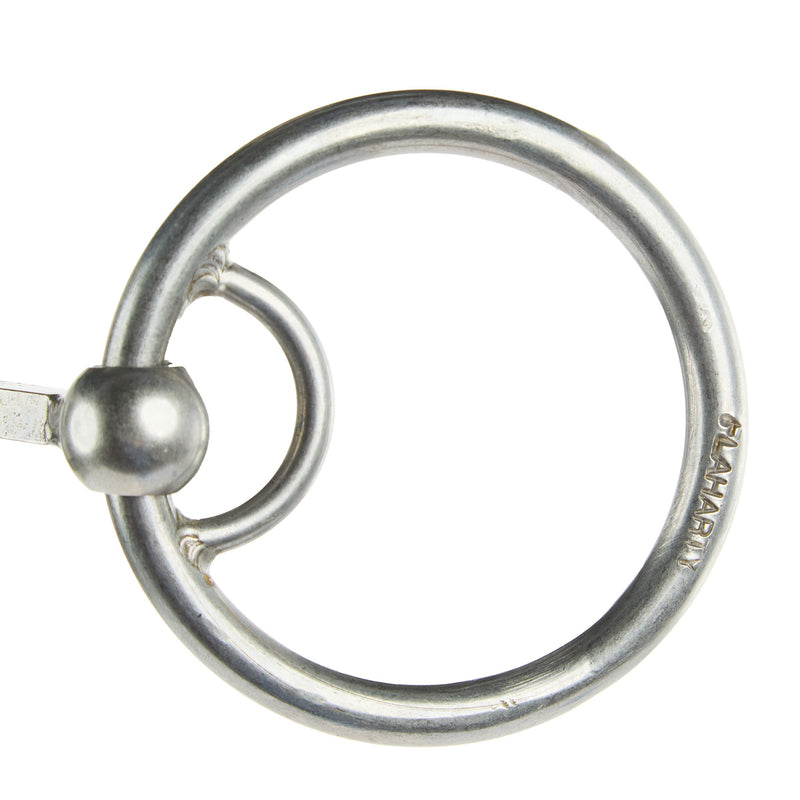 Flaharty Bits & Spurs Square Chain Center Locked O Ring Snaffle Bit
