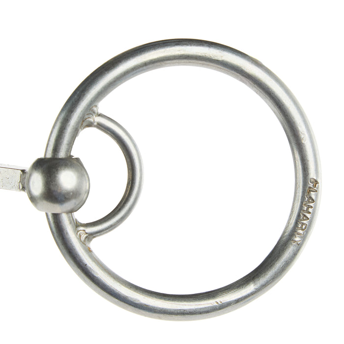 Flaharty Bits & Spurs Square Chain Center Locked O Ring Snaffle Bit