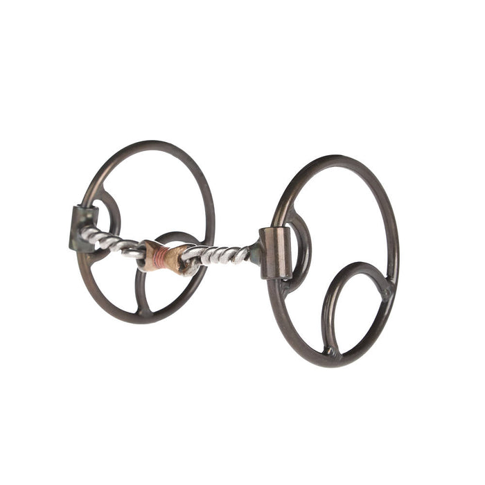 Dutton Bits Locked O Ring Twisted Wire Dog Bone Gag Bit