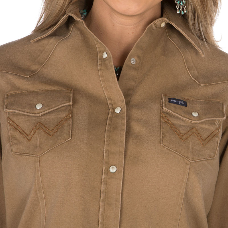 Wrangler Women's Long Sleeve Rawhide Snap Shirt