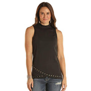 Panhandle Women's Black Sleeveless Studded Top