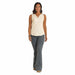 Panhandle Women's Cream Studded Notch Neck Tank