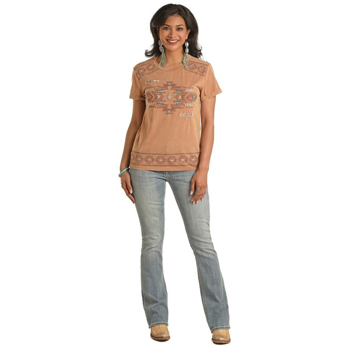 Panhandle Women's Aztec Graphic Embroidered Tee