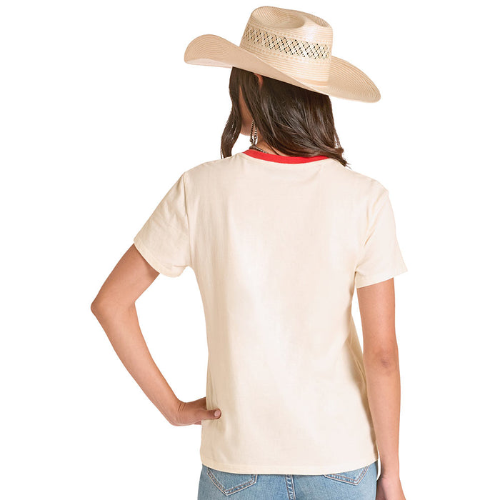Panhandle Women's Natural Colorblock Retro Tee Shirt