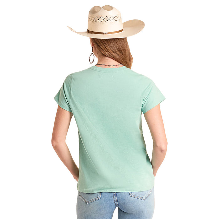Panhandle Women's Turquoise Embossed Tee Shirt