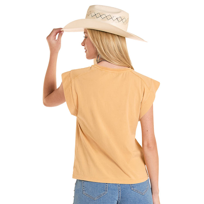 Panhandle Women's Mustard Saddle Up Tee Shirt