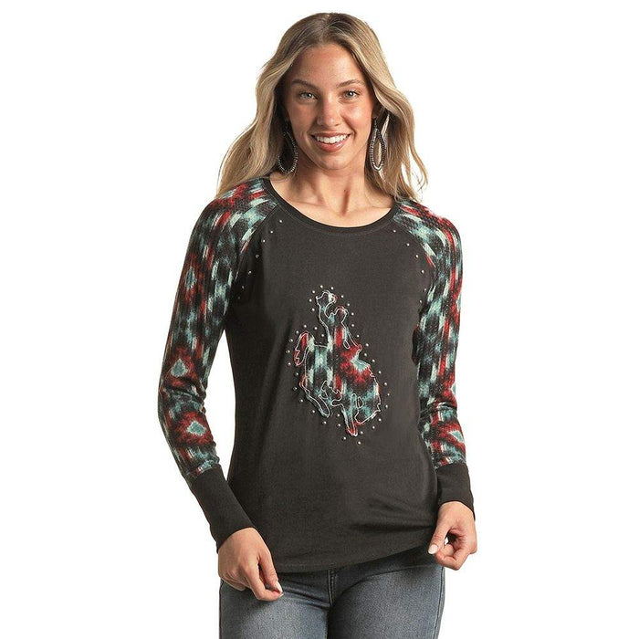 Panhandle Women's Bronc Applique Top