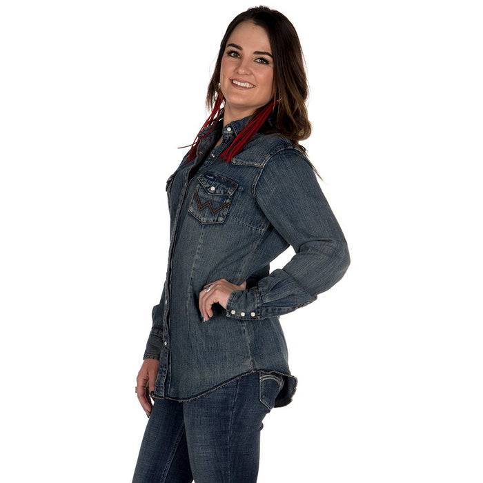 Wrangler Women's Vintage Denim Snap Shirt
