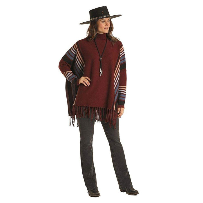 Panhandle Panhande Womens Long Sleeve Poncho Top