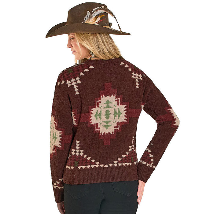 Panhandle Women's Java Boucle Aztec Sweater
