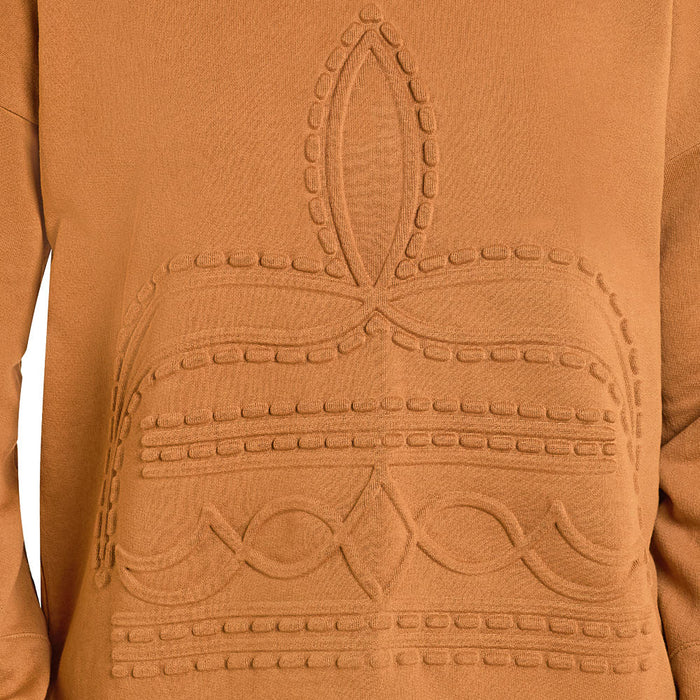Panhandle Women's Embossed Brass Boot Stitch Sweater