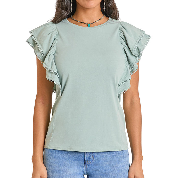 Panhandle Women's Jade Flutter Sleeve Top
