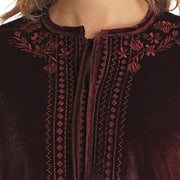 Panhandle Women's Velvet Embroidered Top