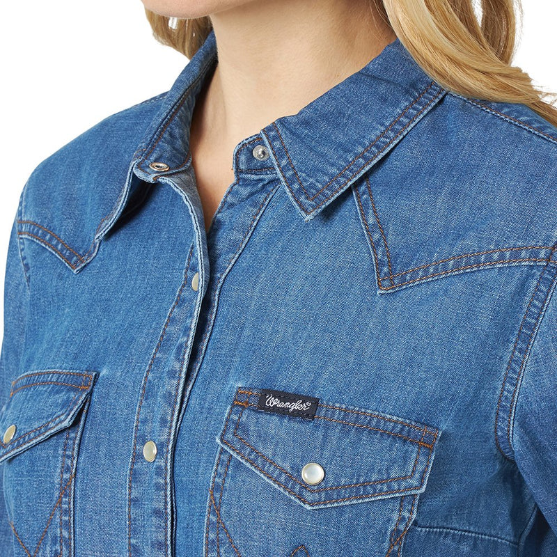 Wrangler Women's Denim Snap Shirt