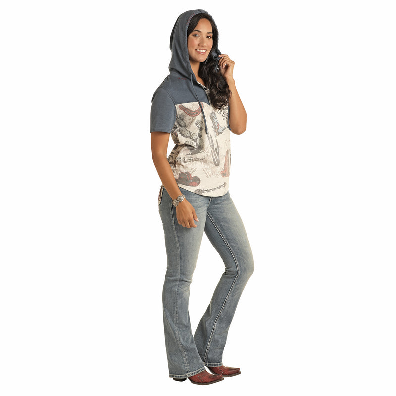 Panhandle Women's American Frontier Hooded Tee