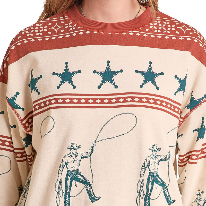 Panhandle Women's Rust Cowboy Pullover