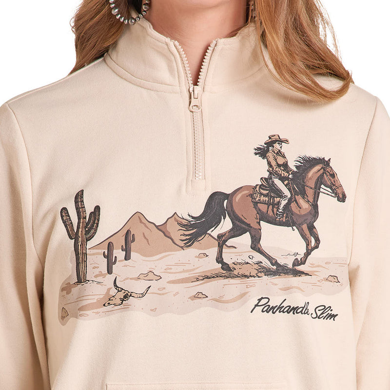 Panhandle Women's Natural Cowgirl Quarter Zip