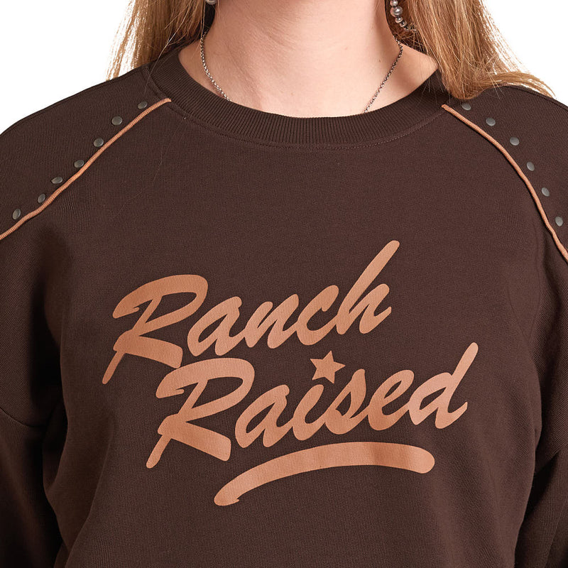 Panhandle Women's Brown Ranch Raised Sweatshirt