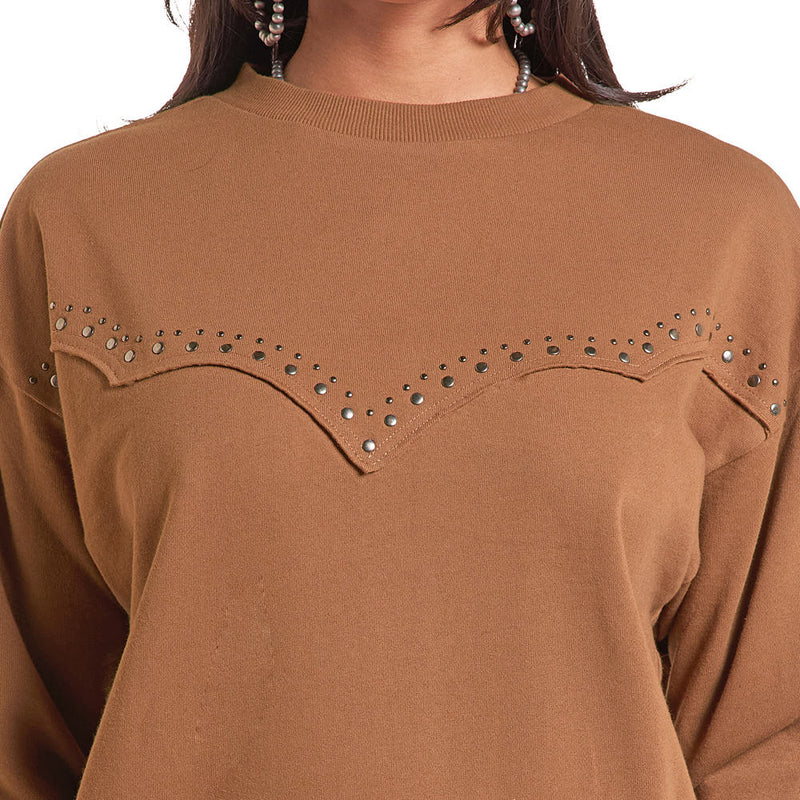 Panhandle Women's Brass Studded Sweatshirt