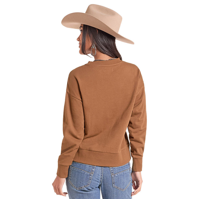 Panhandle Women's Brass Studded Sweatshirt