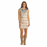 Panhandle Women's Sleeveless Snap Shirt Dress