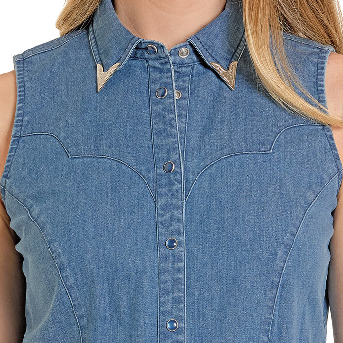 Panhandle Women's Denim Belted Dress