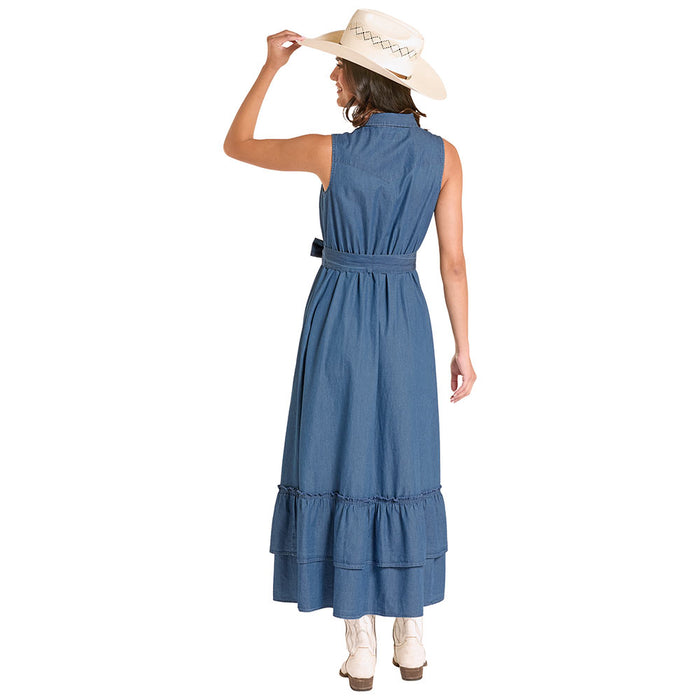 Panhandle Women's Ruffle Denim Dress