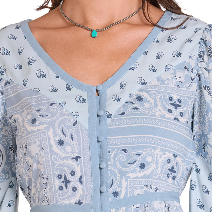 Panhandle Women's Mixed Print Challis Dress