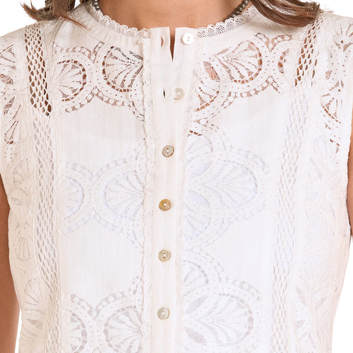 Panhandle Women's Natural Lace Blouse
