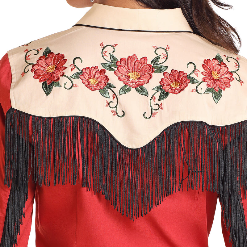 Panhandle Women's Rust Retro Fringe Shirt