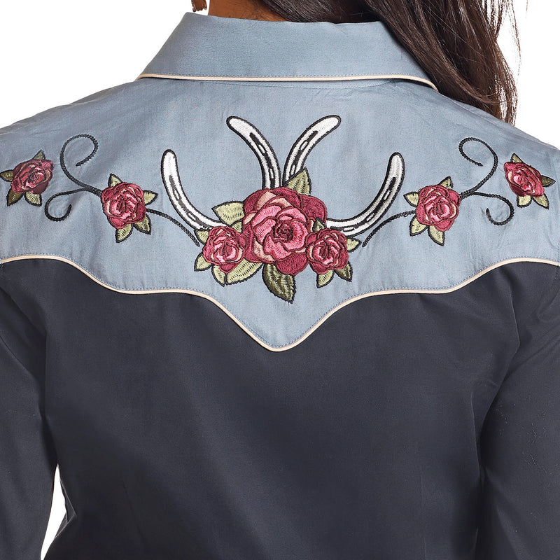 Panhandle Slim Women's Embroidered Retro Snap Shirt