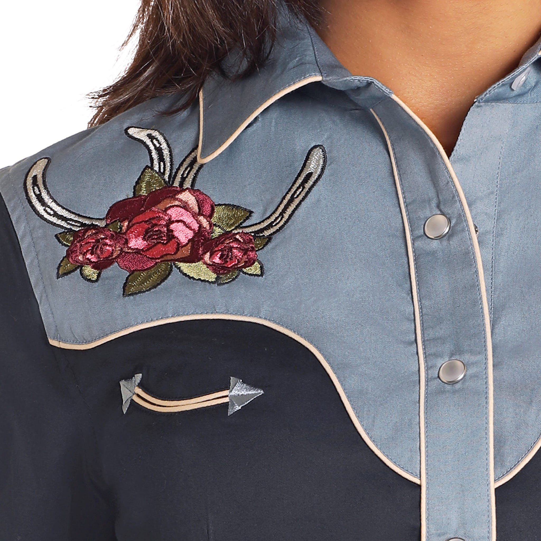 Panhandle Slim Women's Embroidered Retro Snap Shirt