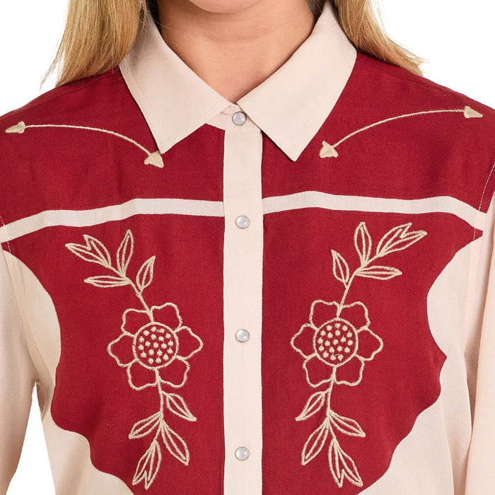 Panhandle Women's Embroidered Challis Floral Shirt