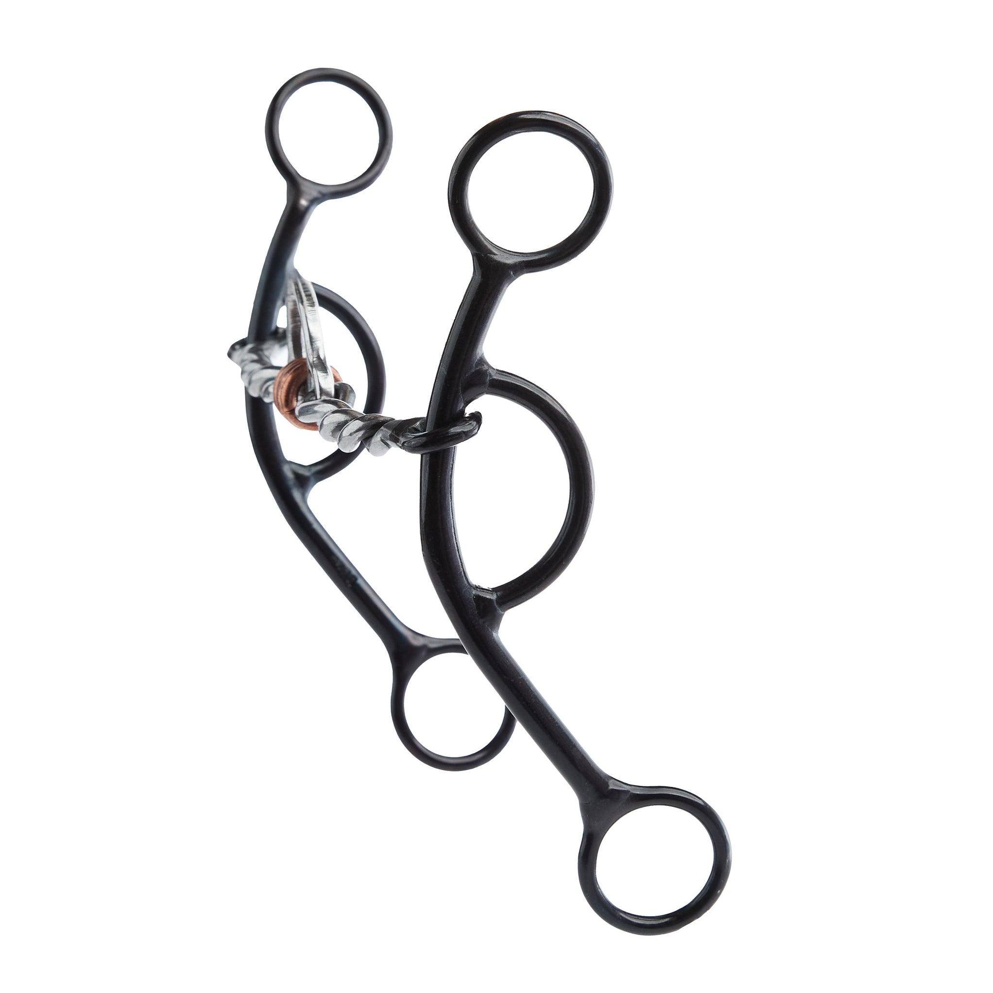 Dutton Bits Twisted Wire Copper Roller Port 7in Gag Bit