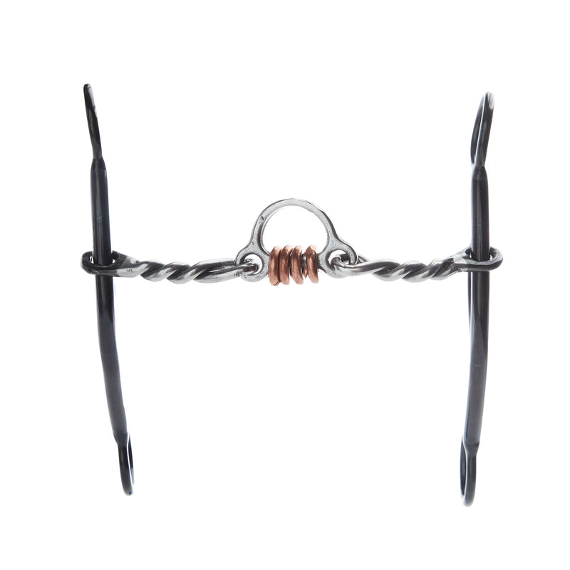 Dutton Bits Twisted Wire Copper Roller Port 7in Gag Bit