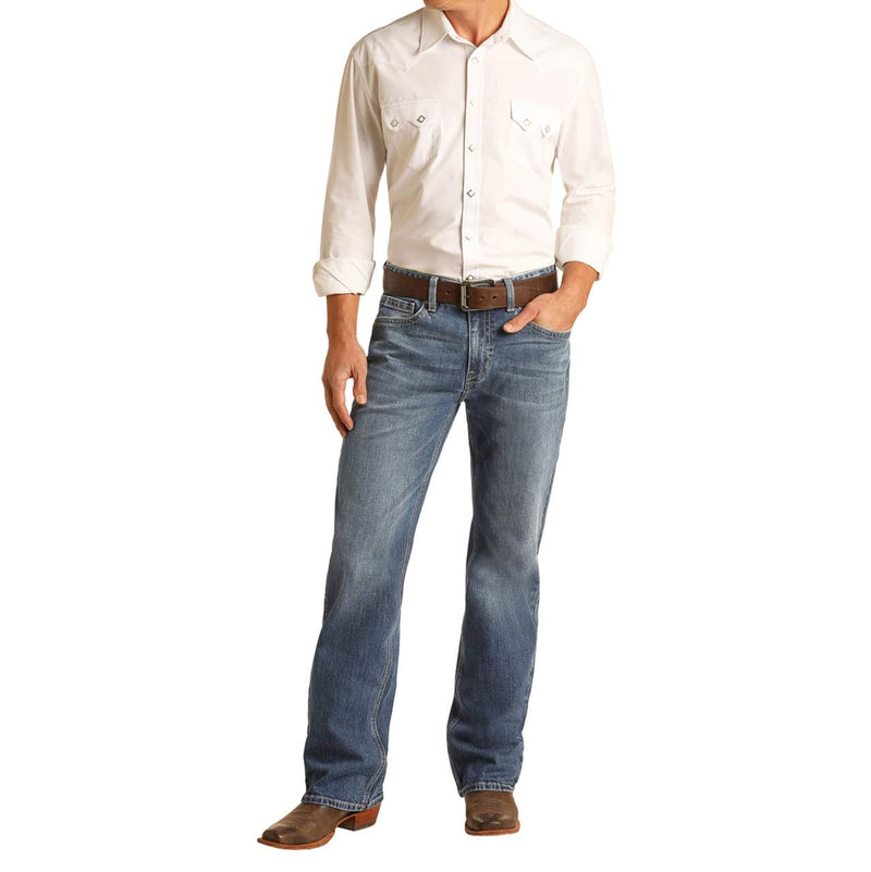 Rock N Roll Cowboy Double Barrel Straight Bootcut Jeans