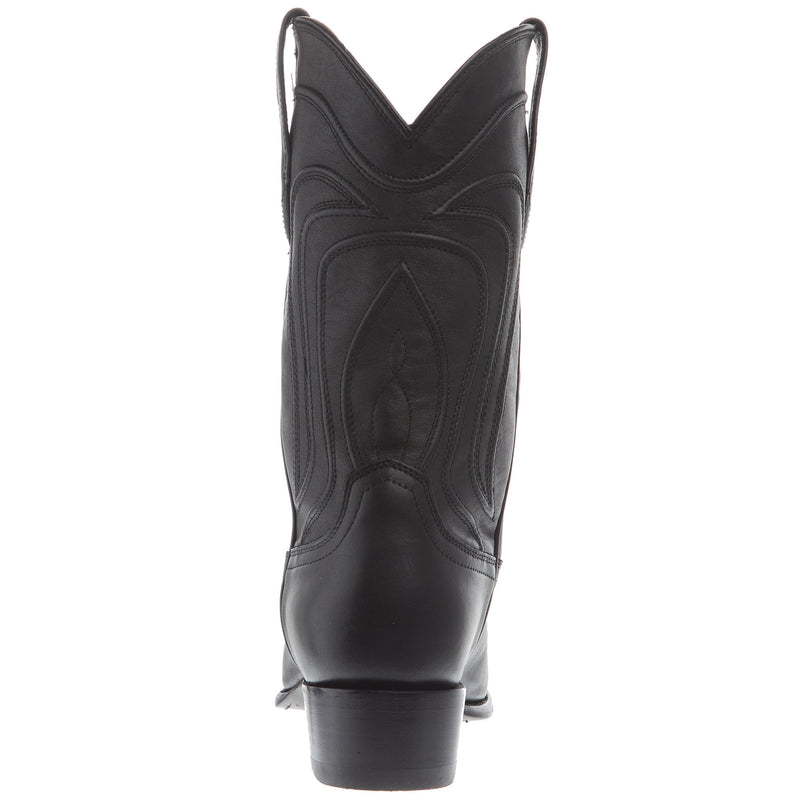Tecovas Men`s Cartwright Midnight Calfskin Vamp 12In Black Top Boot